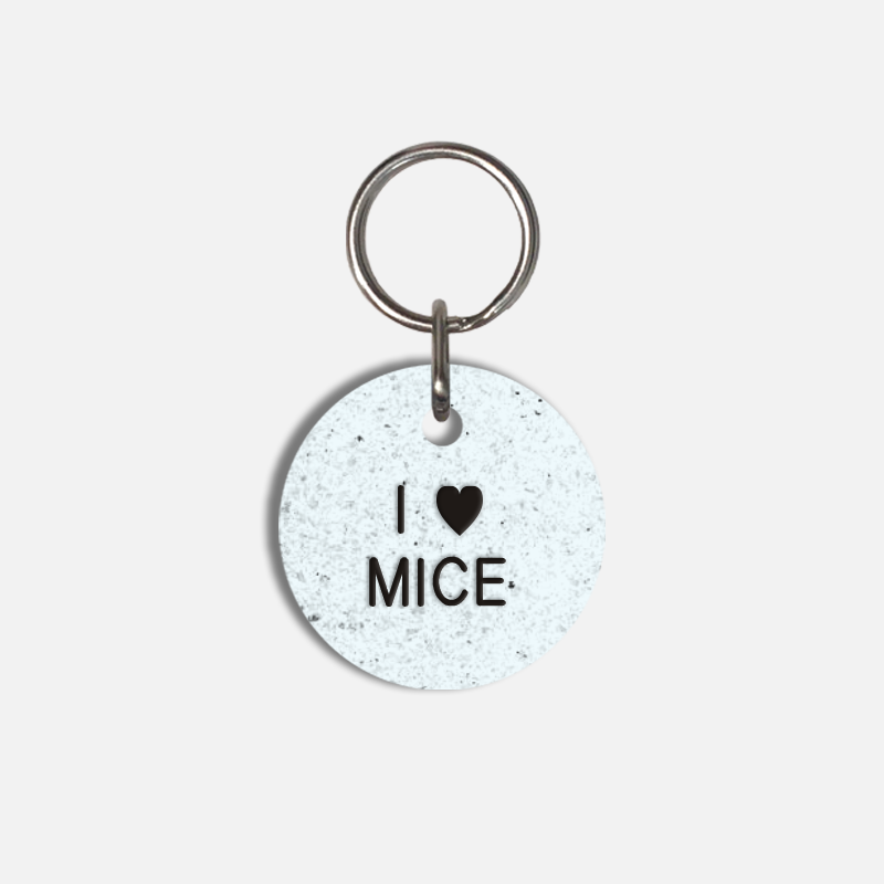 I <3 MICE Small Pet Tag