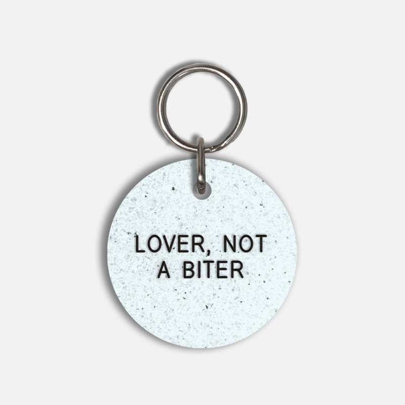 LOVER, NOT A BITER Large Pet Tag