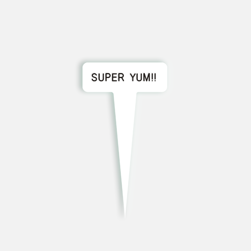 SUPER YUM!! Small Caption