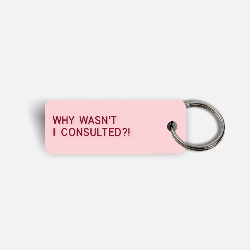 WHY WASN'T I CONSULTED?! Keytag