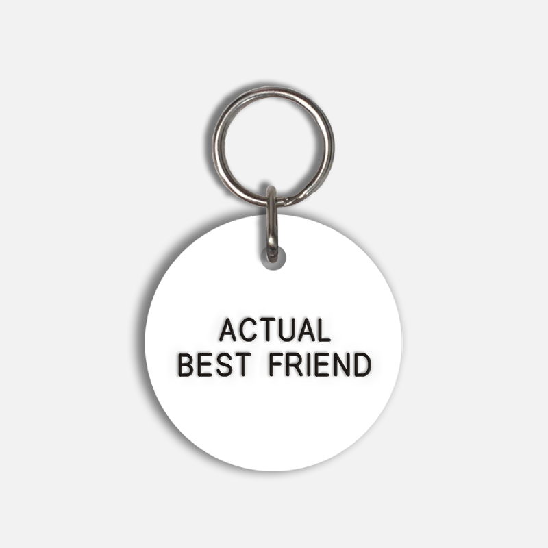 ACTUAL BEST FRIEND Large Pet Tag