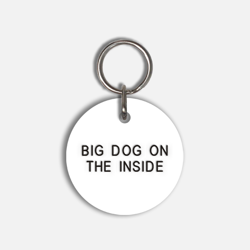 BIG DOG ON THE INSIDE Large Pet Tag