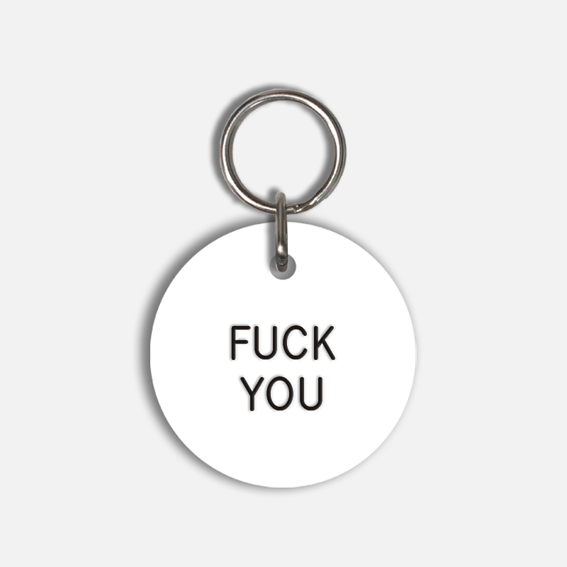 FUCK YOU Large Pet Tag
