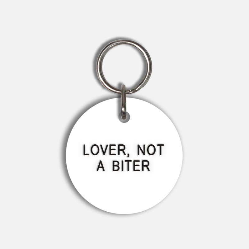LOVER, NOT A BITER Large Pet Tag