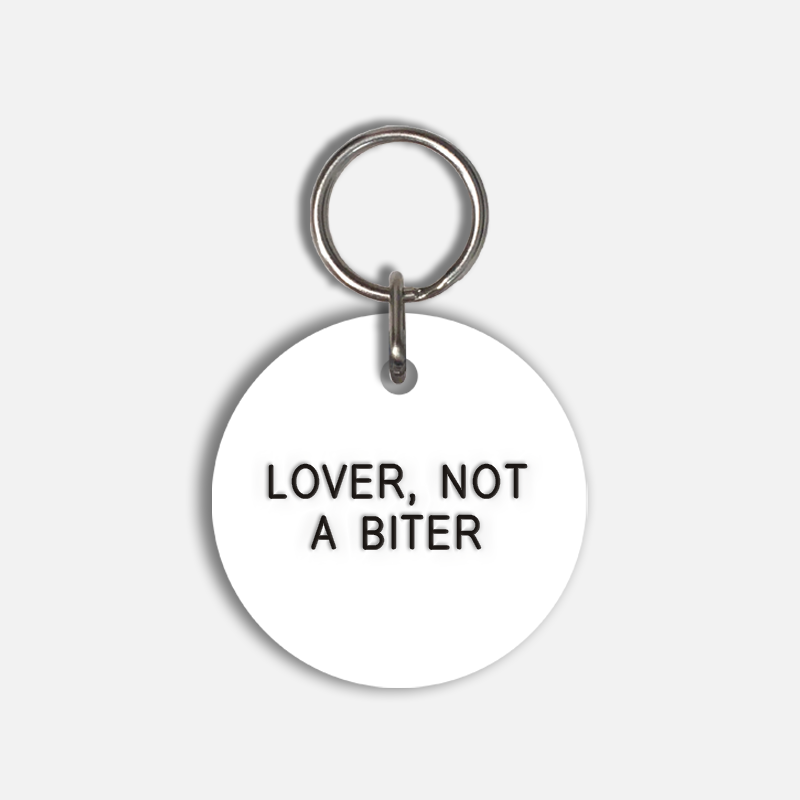 LOVER, NOT A BITER Large Pet Tag