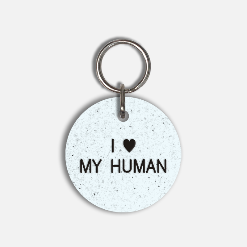 I <3 MY HUMAN Large Pet Tag