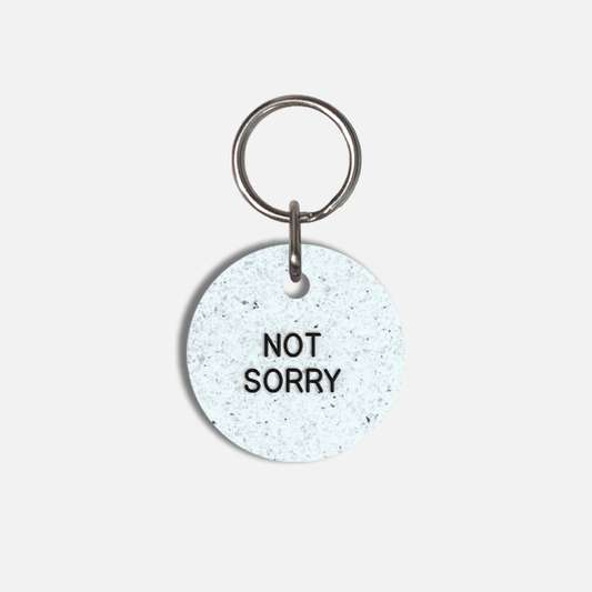 NOT SORRY Small Pet Tag