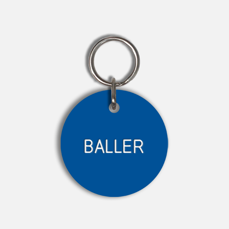 BALLER Large Pet Tag