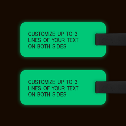 [CUSTOM] Luggage Tag (Glow In The Dark Double Sided)