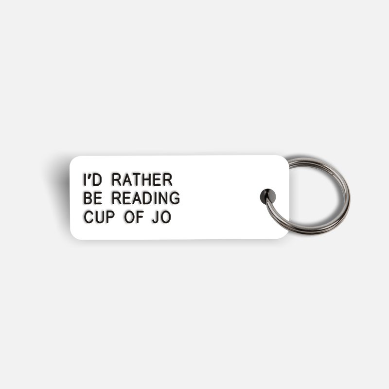 Cup of Jo] I'D RATHER BE READING CUP OF JO Keytag – Various Keytags