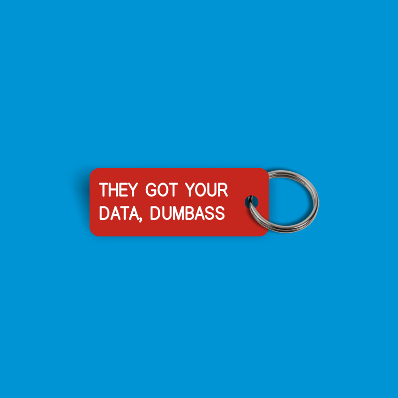 THEY GOT YOUR DATA, DUMBASS Keytag (2025-02-16)