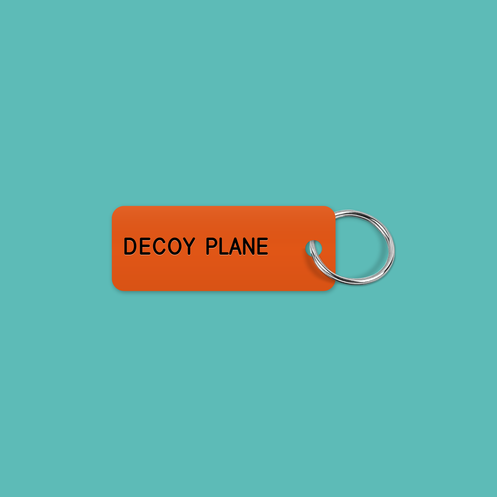DECOY PLANE keytag mockup
