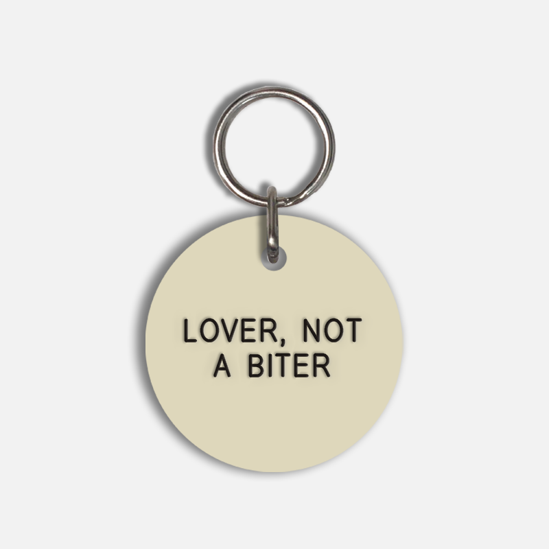 LOVER, NOT A BITER Large Pet Tag