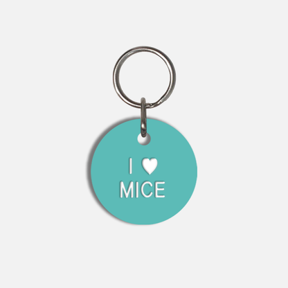 I <3 MICE Small Pet Tag