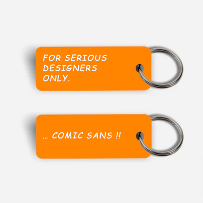 [CUSTOM] Comic Sans Font Keytag (Double Sided)