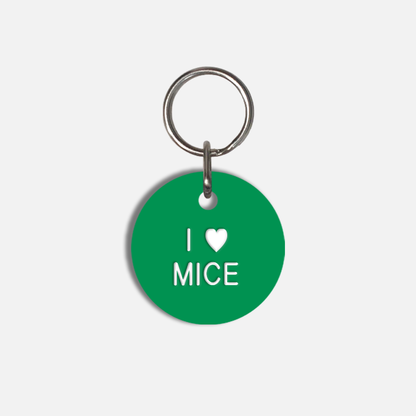 I <3 MICE Small Pet Tag