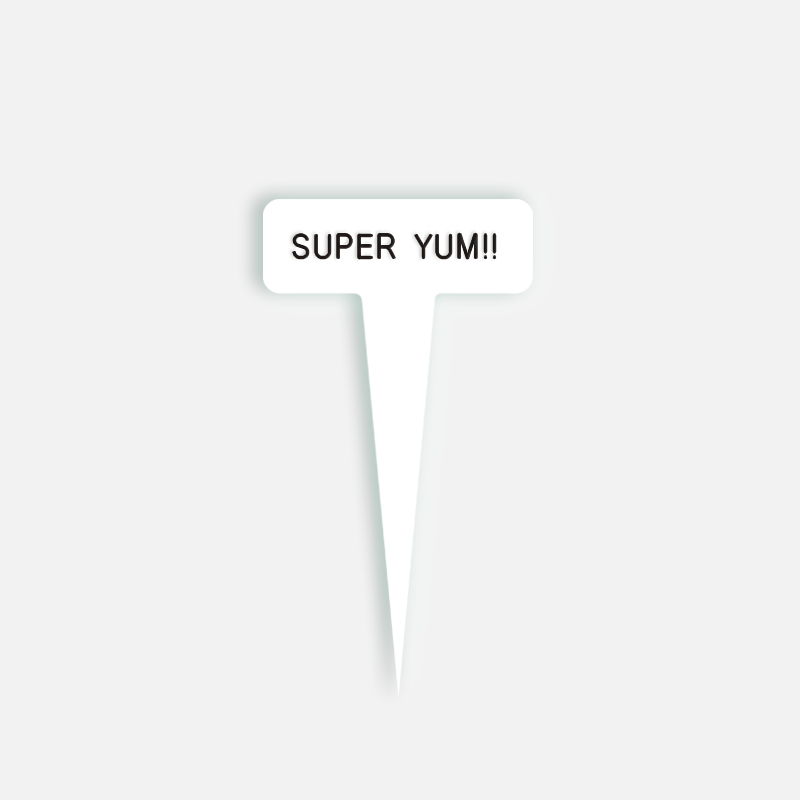 SUPER YUM!! Small Caption
