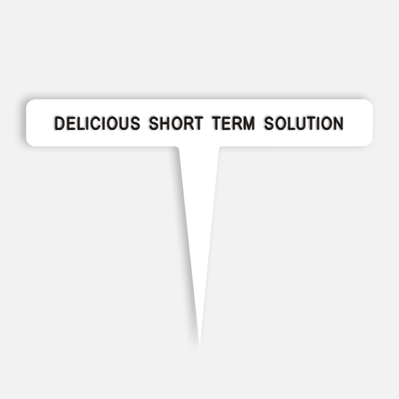 DELICIOUS SHORT TERM SOLUTION Caption