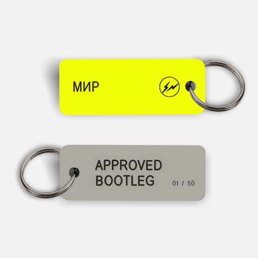 小物 VARIOUS KEYTAG fragment Mini Keytag mnp-neonyellow-black-cement.
