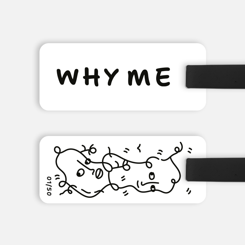 [Shantell Martin] WHY ME Luggage Tag